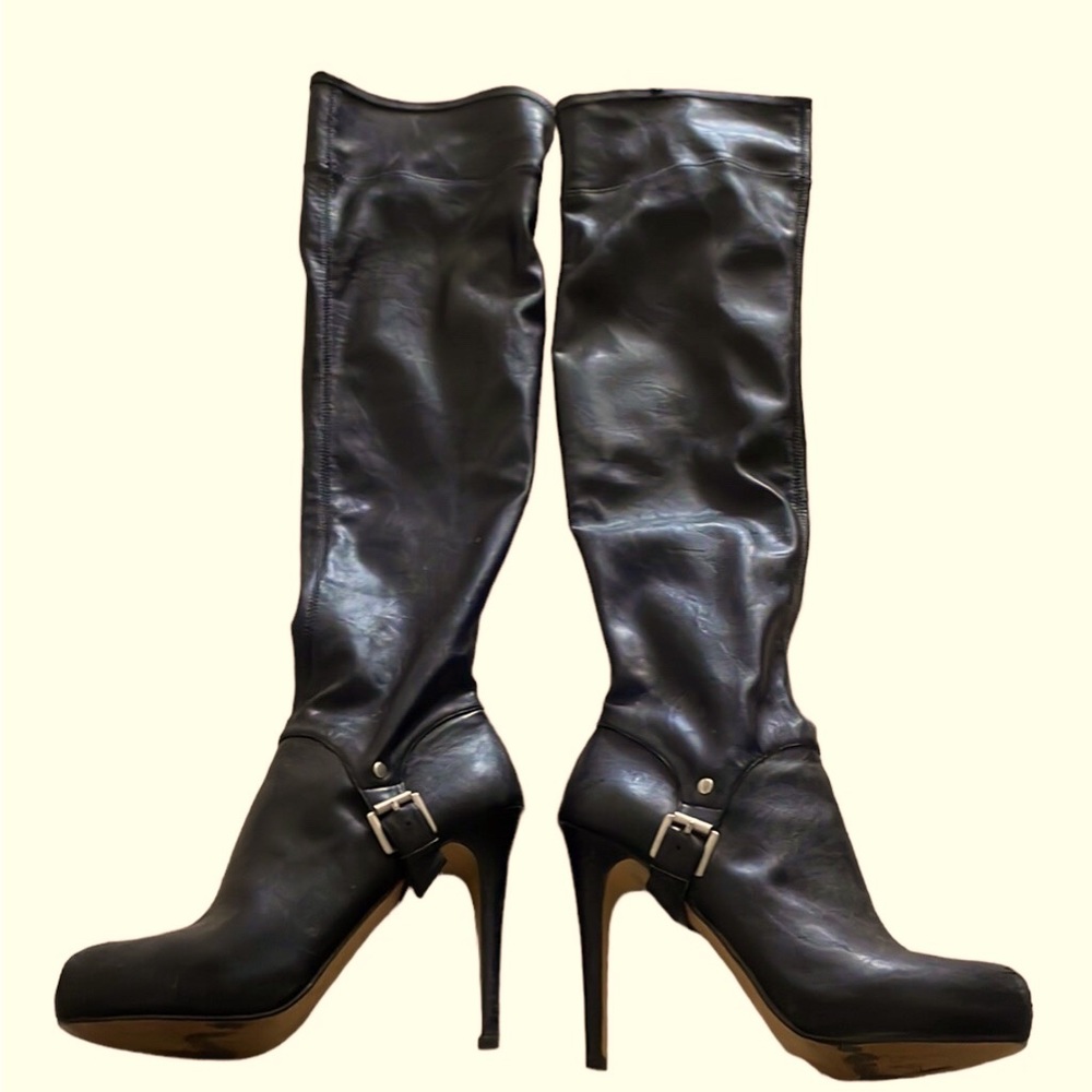 Nine West Leather Over the Knee Boots